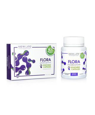 Флора / Flora капсули 60 шт по 500 mg (нормальна мікрофлора кишечника, травлення, імунітет)