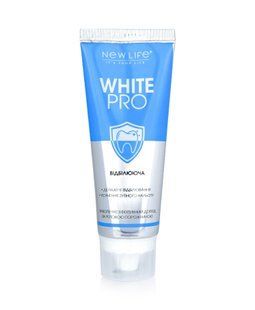 Зубная паста отбеливающая White Pro - отбеливает и очищает зубную эмаль, укрепляет десны, 75 ml