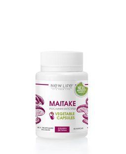 Майтаке / Maitake капсули 60 шт по 500 mg (онкопротектор, імуномодулятор, зниження ваги, втома)