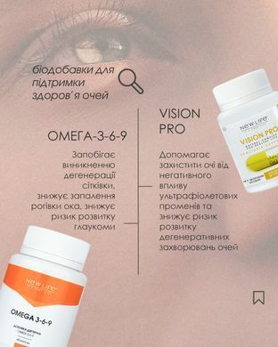 Омега 3-6-9 / Omega 3-6-9, капсули 60 шт по 500 mg (серцево-судинна та імунна системи, метаболізм, волосся, нігті)