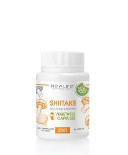 Шиітаке / Shiitake капсули 60 шт по 500 mg (онкопротектор, імуномодулятор, холестерин і цукор в крові)