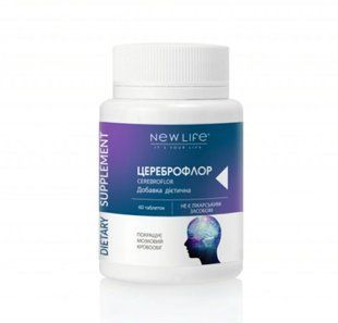 Цереброфлор таблетки 60 шт по 500 mg / Cerebroflor (для поліпшення мозкового кровообігу)