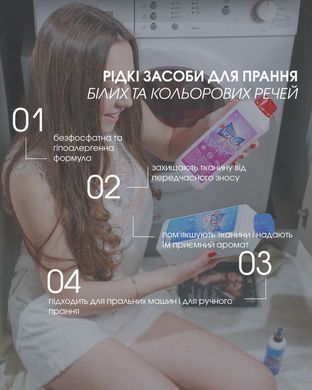 Рідкий засіб для прання Нове життя для кольорових і чорних речей Power wash color 1000 мл New life