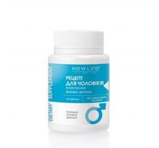 Рецепт для чоловіків таблетки 60 шт по 500 mg / Recipe for men (покращує чоловіче здоров&rsquo;я)
