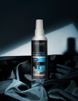 Лосьйон - дезодорант - антиперспірант Для чоловіків 100 мл New Life Anti-perspirant pure active for men (захищає від неприємного запаху, забезпечує шкірі зволоження і захист від подразнення і запальних процесів)