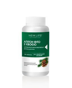 Апітон фіто з хвоєю таблетки 180 шт по 500 mg / Apiton Phyto with pine needle(протизапальний, антибактеріальний ефект). Вистачає на три місяці прийому