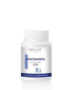Ніацинамід ( Вітамін В3)/ Niacinamide( Vitamin В3) 60 шт по 500 мг ( підтримка серцево-суддинної системи,холестерину,підтримка функцій головного мозку)