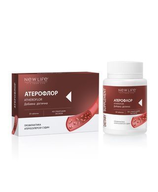 Атерофлор таблетки 60 шт по 500 mg / Atheroflor (профилактика атеросклероза сосудов)