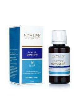 Эликсир Морской 30 мл New life (регулирует обмен веществ, нормализует гормональный фон, состояние кожи, волос)