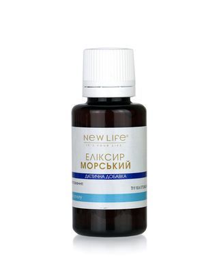 Еліксир Морський 30 мл New life (регулює обмін речовин, нормалізує гормональний фон, покращує стан шкіри, нігтів і волосся)