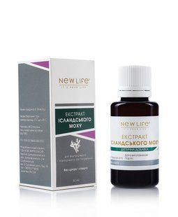 Исландского мха экстракт   30 мл New life (отхаркивающее, смягчающее, антибактериальное действие)