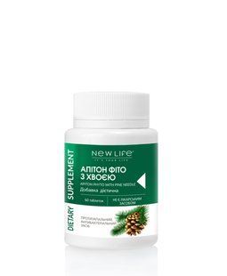 Апітон фіто з хвоєю таблетки 60 шт по 500 mg / Apiton Phyto with pine needle (протизапальний, антибактеріальний)